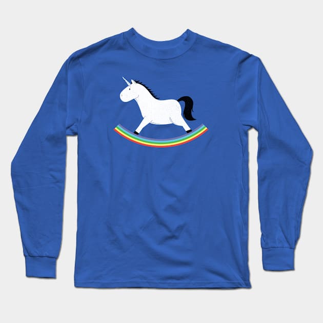 Rocking Unicorn Long Sleeve T-Shirt by triagus